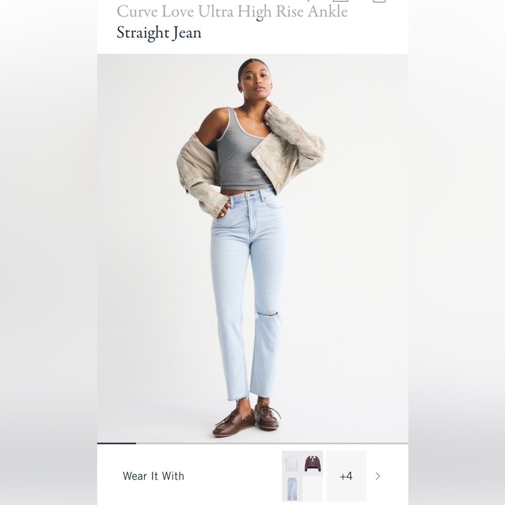 Abercrombie & Fitch Light Blue Straight Leg Jeans